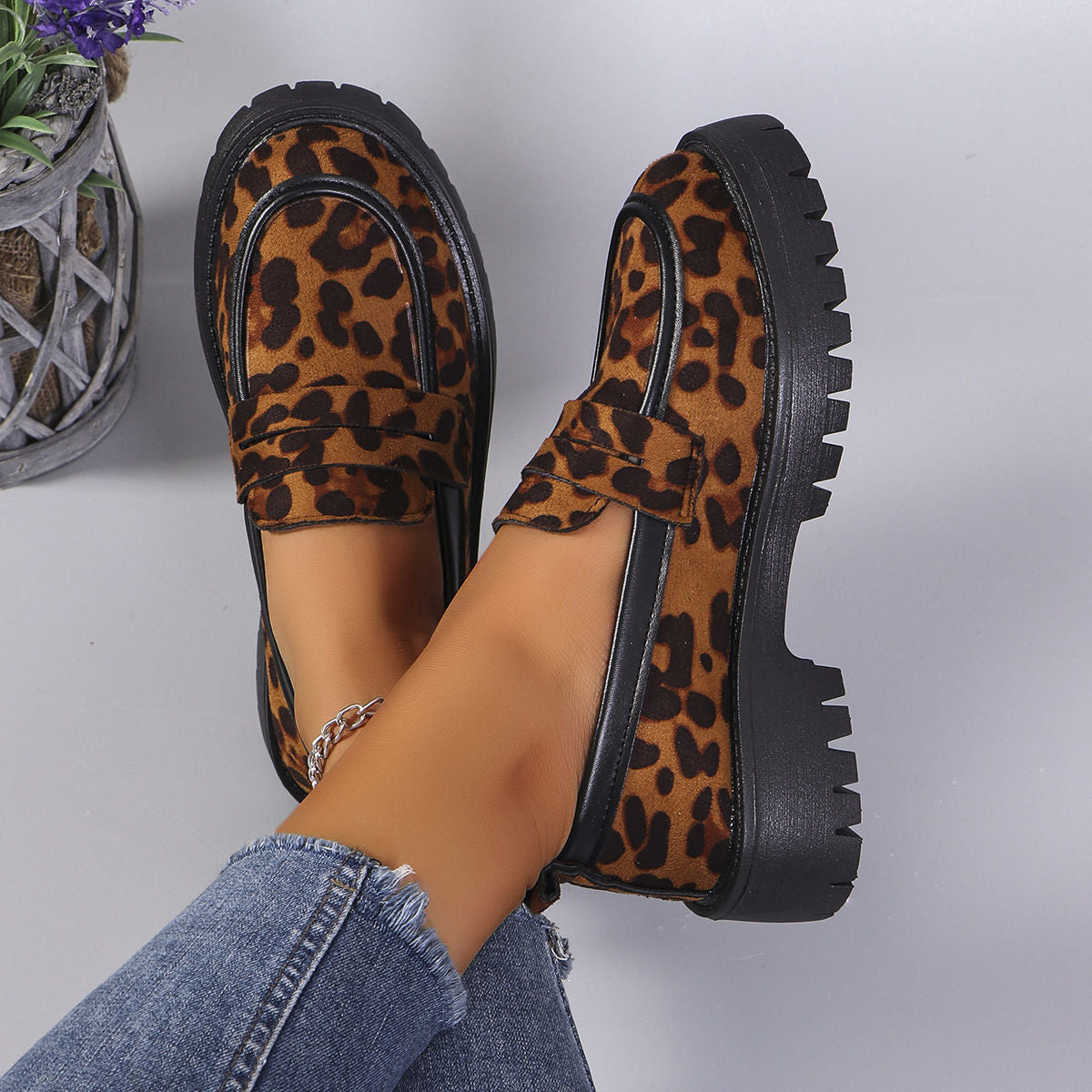 Single Layer Shoes British Style Temperament Wild