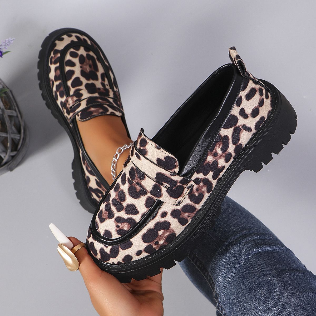 Single Layer Shoes British Style Temperament Wild