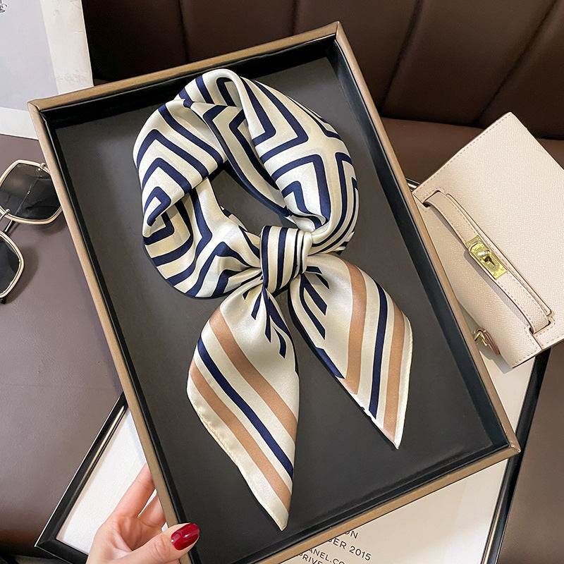 Women's Square Neck Protection Scarf Thin Scarf
