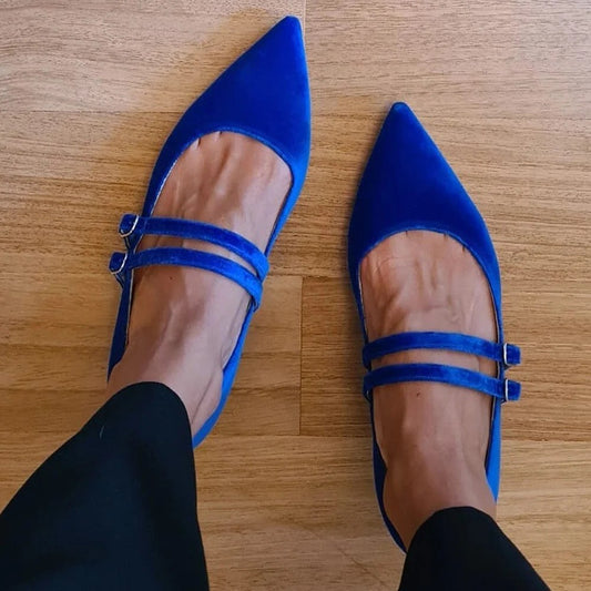 Pointed Lolita Low Heel Chunky Heel Buckle Plus Size Women's Fashion Shallow Mouth List