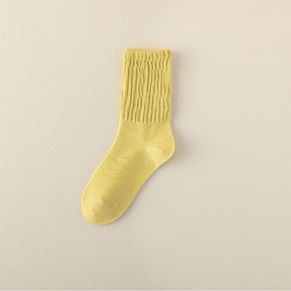 Autumn And Winter Cotton Socks Korean Style Girl Mid-calf Length