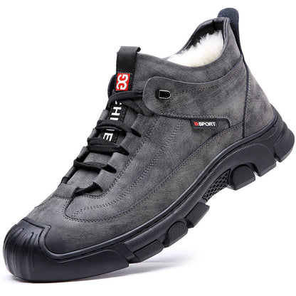 Cotton Wool Cold-proof Non-slip Warm Velvet Padded Thickened Northeast Snow Boots Large Size Shoes