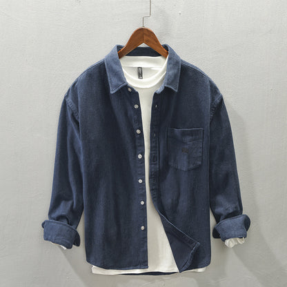 Men's Brushed Long Sleeve Casual Shirt
