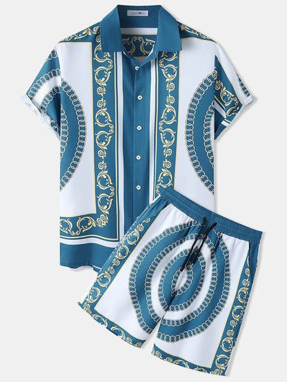 Beach Men And Women Short Sleeve Shirt Outfit