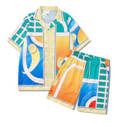 Beach Men And Women Short Sleeve Shirt Outfit