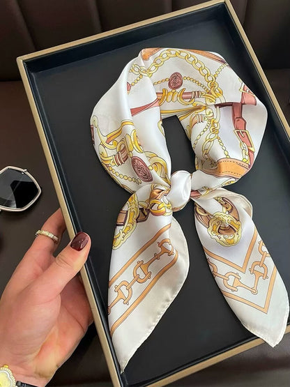 Women's Square Neck Protection Scarf Thin Scarf