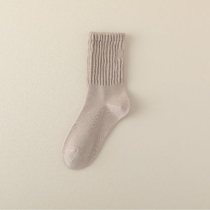 Autumn And Winter Cotton Socks Korean Style Girl Mid-calf Length