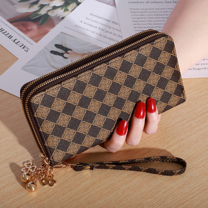 Women's Hand Holding Casual Double Zip Large-capacity Wallet