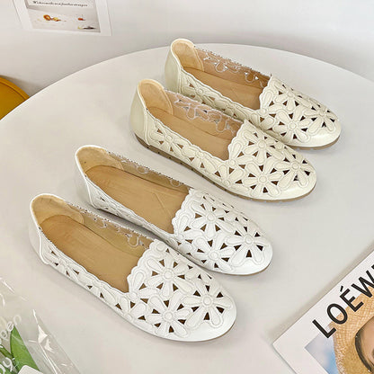 Soft Bottom Casual Hollow Breathable Flat Lazybones' Shoes